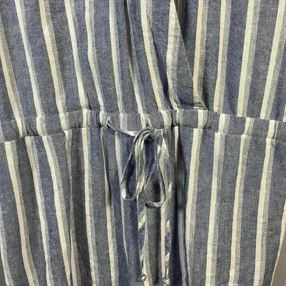 CLOTH & STONE Ruffle Sleeveless Crossover Romper Zuma Beach Stripe Size L Large - Picture 4 of 14